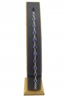Bratara din argint cu tanzanit brut