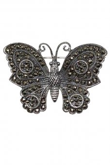 Brosa din argint cu pietre marcasite
