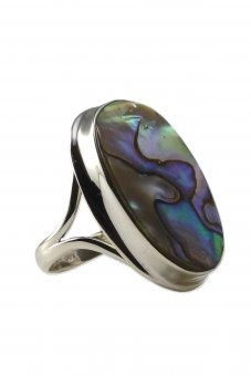 Inel din argint cu piatra abalone