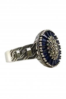 Inel din argint cu pietre zirconiu si marcasite