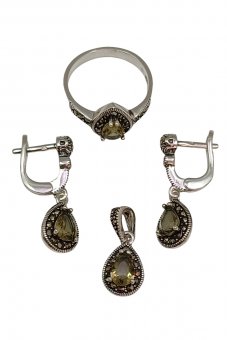 Set cu pietre zultanit si marcasite