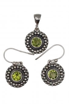Set din argint cu pietre naturale peridot