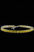 Bratara din argint cu pietre de safir yellow