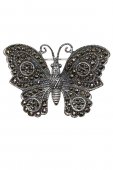 Brosa din argint cu pietre marcasite