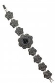 Ceas din argint cu pietre de marcasite