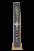 Ceas din argint cu pietre de radacina rubin, safir, smarald si marcasite