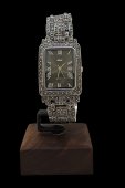 Ceas din argint cu pietre marcasite