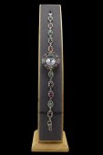 Ceas din argint cu rubin, safir, smarald si marcasite