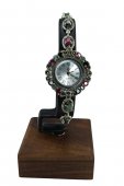 Ceas din argint cu rubin, safir, smarald si marcasite