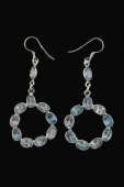 Cercei din argint cu pietre de blue topaz 