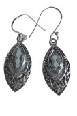 Cercei din argint cu pietre naturale blue topaz