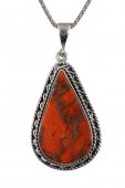 Colier din argint cu piatra red jasp