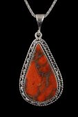 Colier din argint cu piatra red jasp
