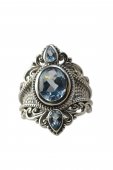 Inel din argint cu piatra blue topaz