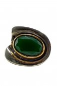  Inel din argint cu piatra green onix