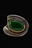  Inel din argint cu piatra green onix
