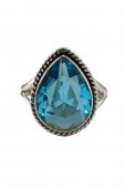 Inel din argint cu piatra naturala blue topaz
