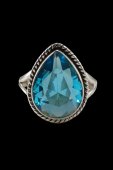 Inel din argint cu piatra naturala blue topaz