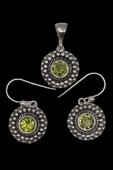 Set din argint cu pietre naturale peridot